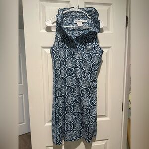 Gretchen Scott Designs Navy and White Patterned Dress